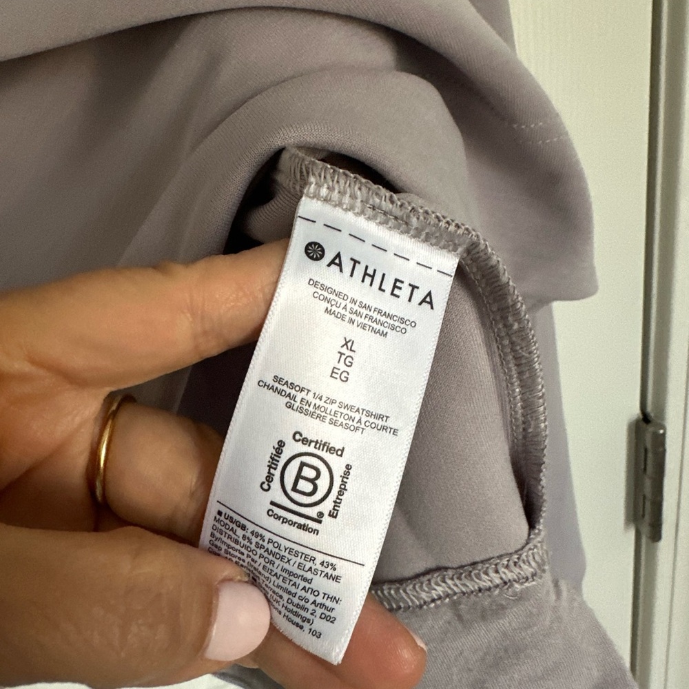 Athleta Softside Light Gray Pullover - image 6